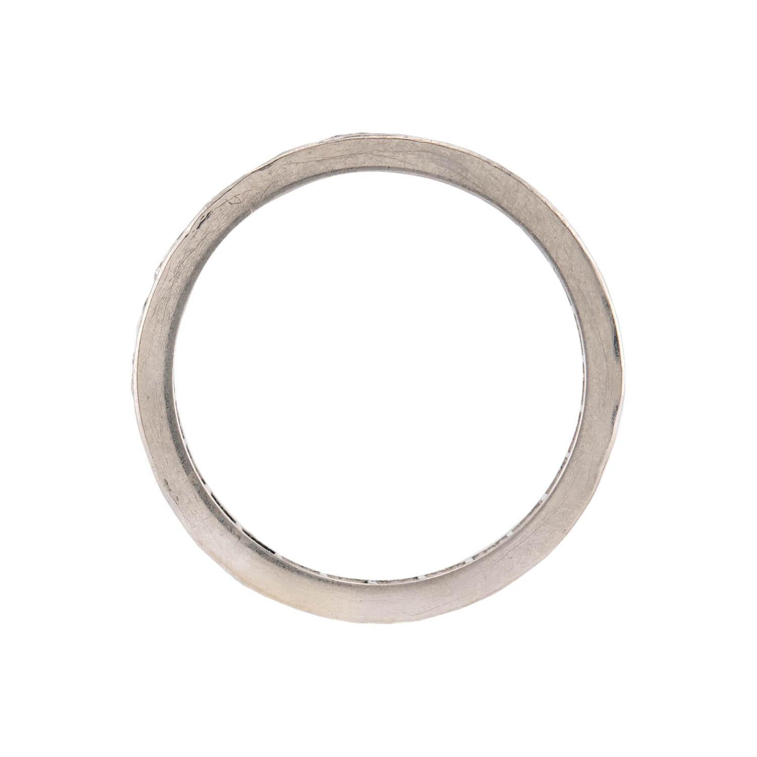 Retro Platinum Diamond Eternity Band