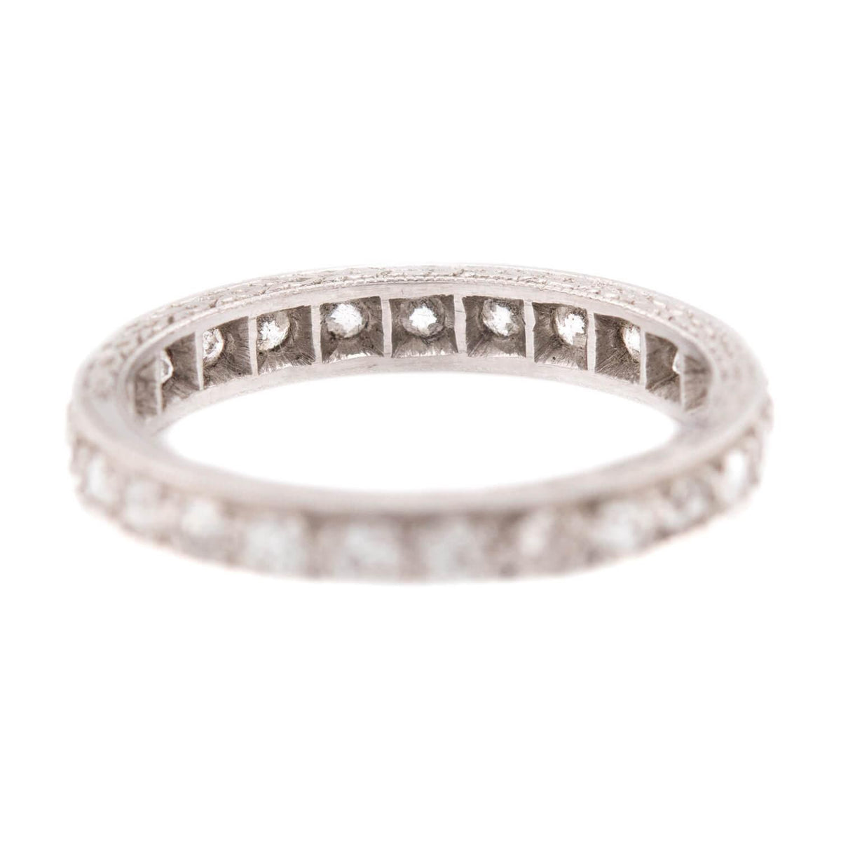 Art Deco Platinum Diamond Eternity Band