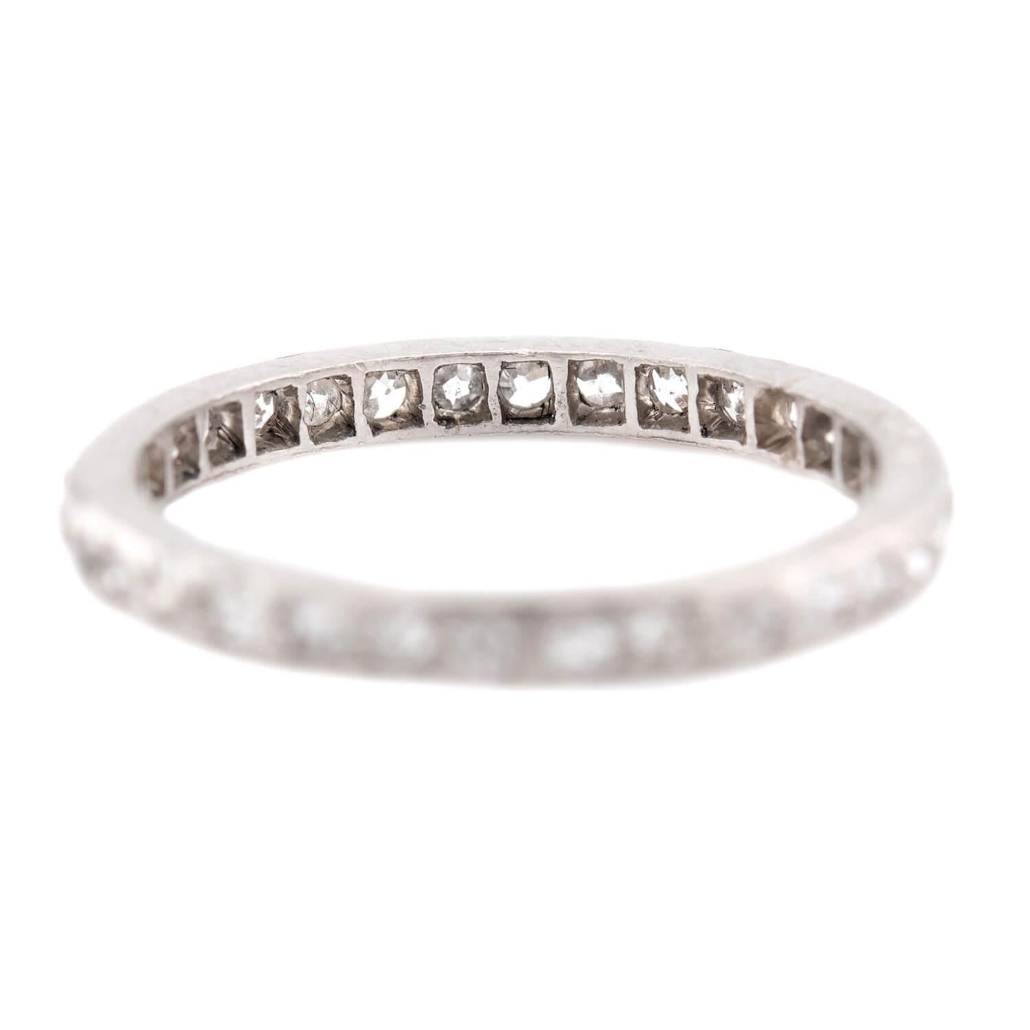 Art Deco Platinum Diamond Eternity Band
