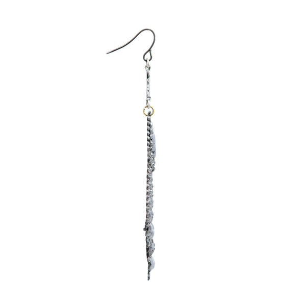 Victorian Cut Steel Fan Motif Earrings