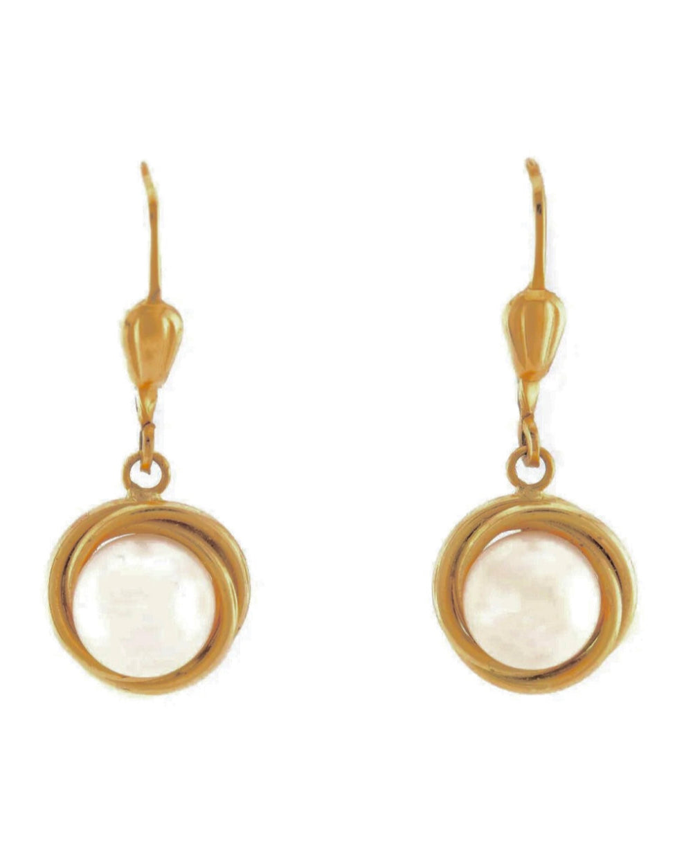 Vintage 14k Pearl Dangle Earrings