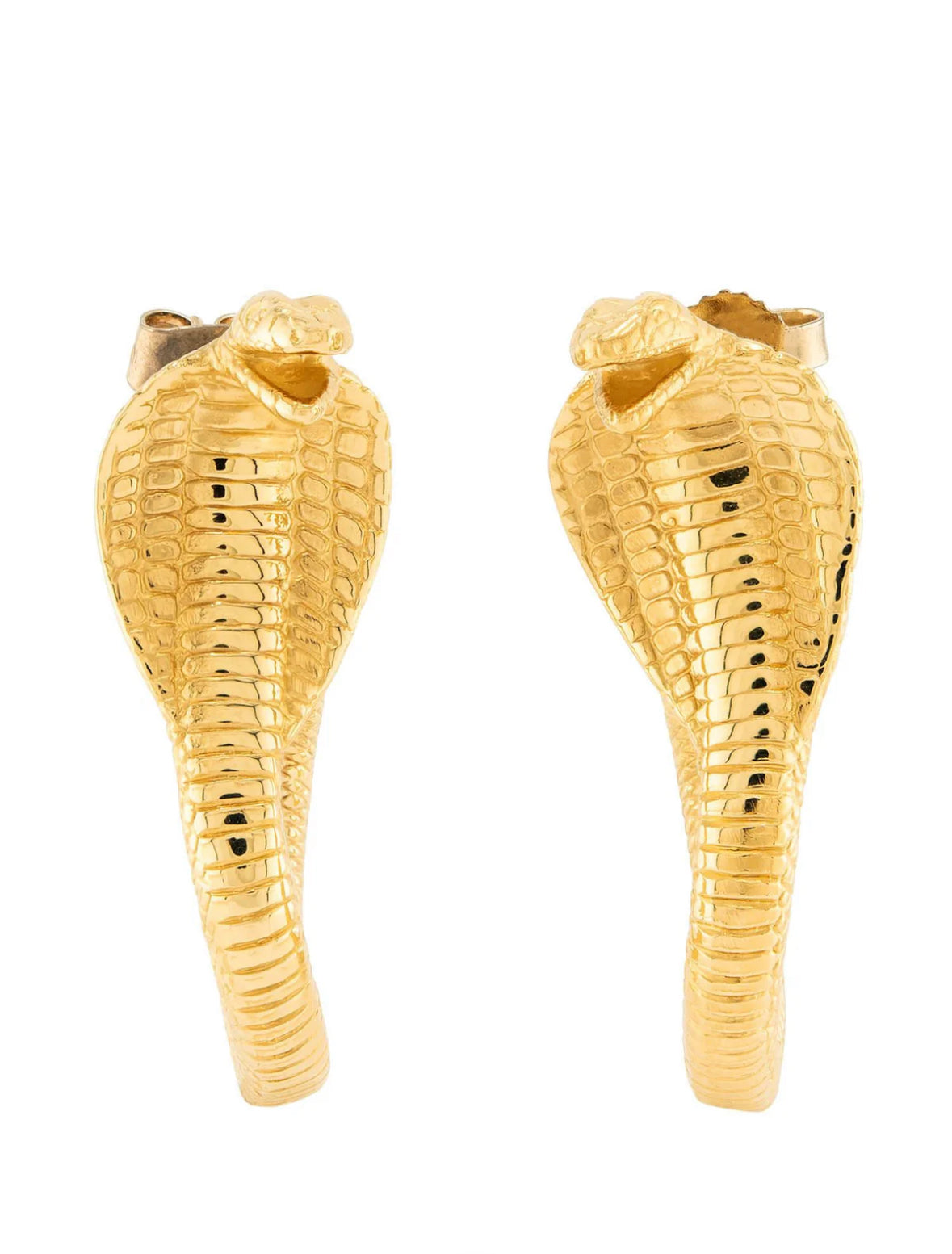 Estate 19k Cobra-Motif Earrings