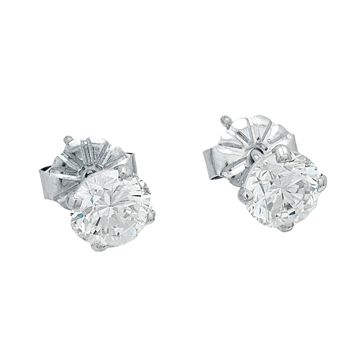 Estate 14k Diamond Stud Earrings