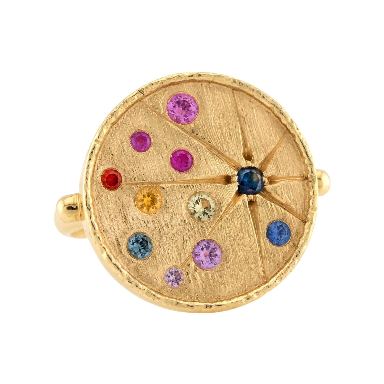 PENNY PREVILLE Estate 18k Sapphire "Galaxy Duster" Ring