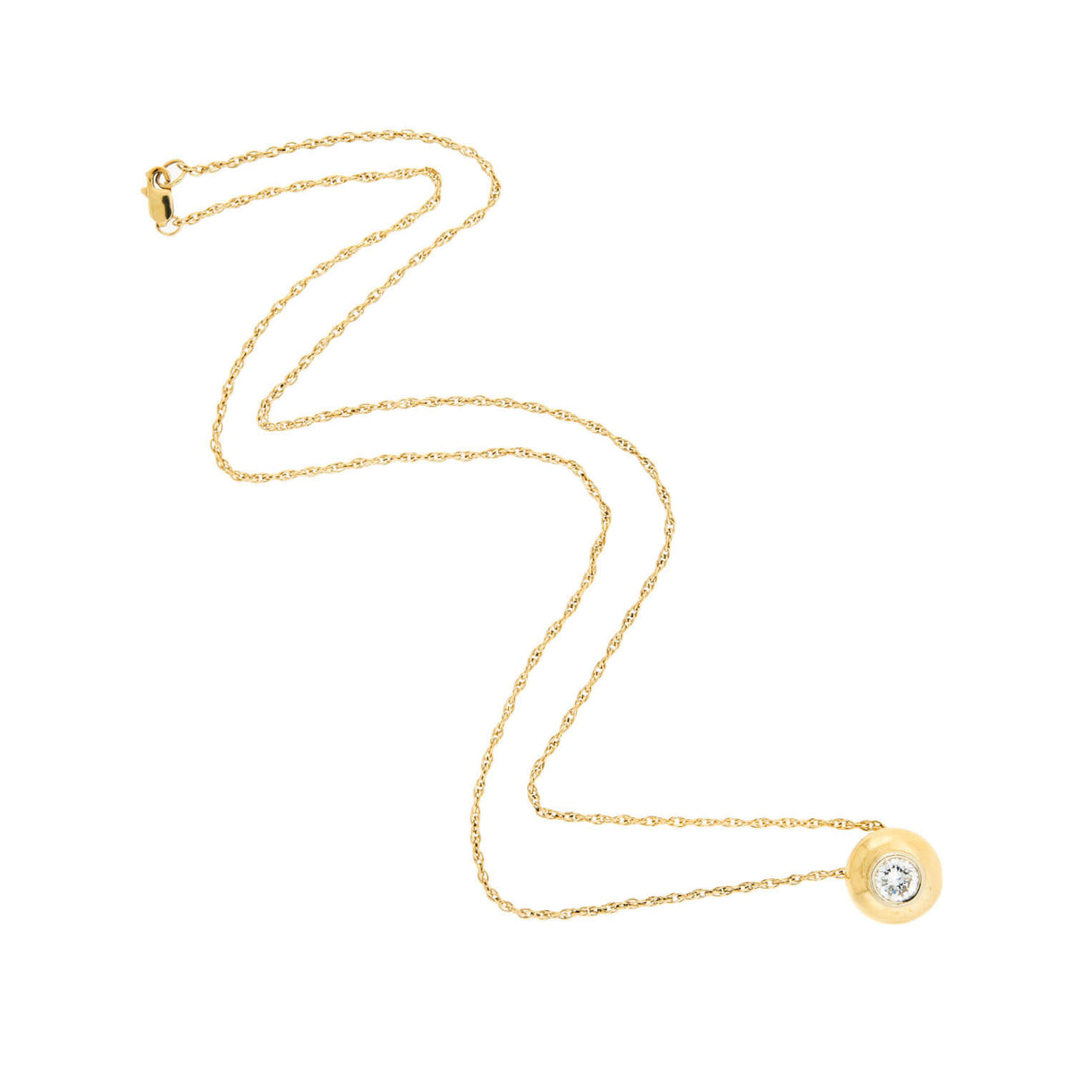 Estate 14k Diamond Pendant Necklace .5ctw