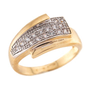 Vintage Italian 18k Diamond Half Band