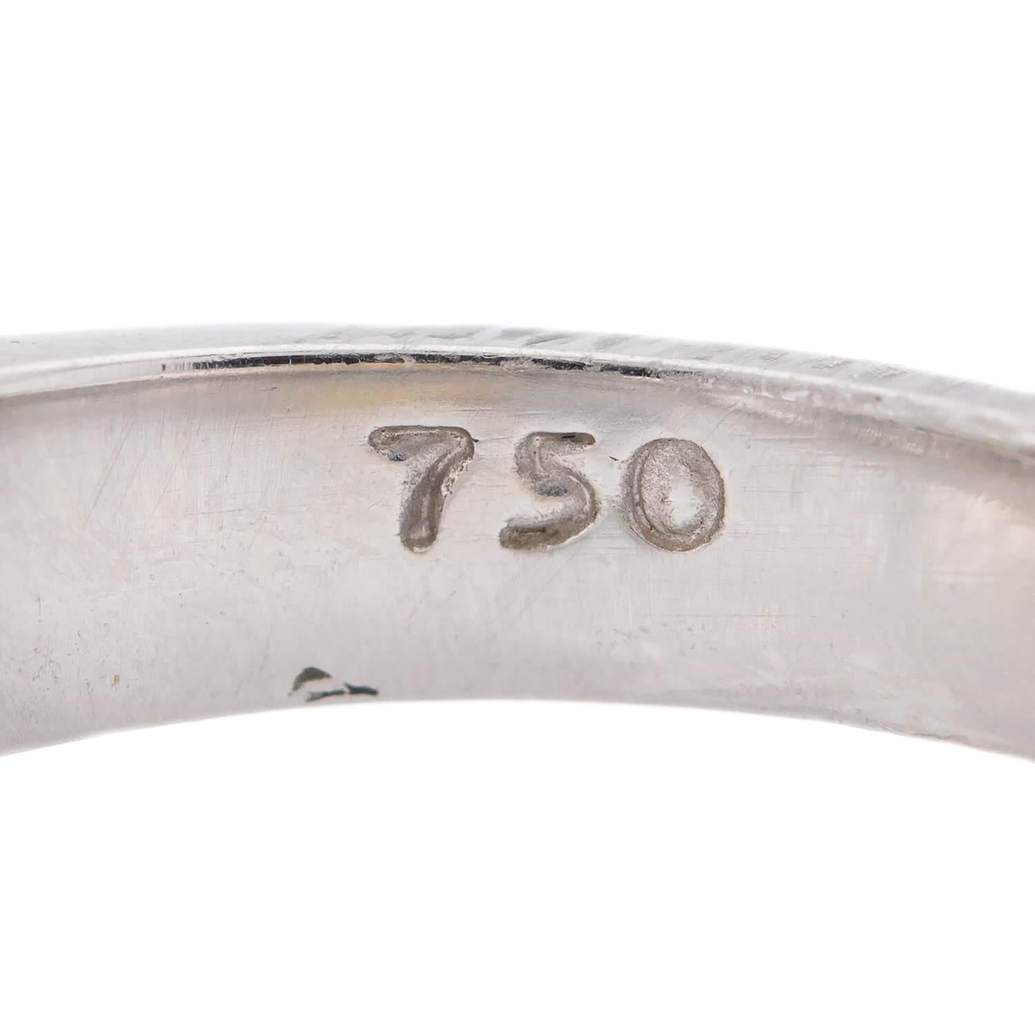 Estate 18k & Platinum Diamond Half Band