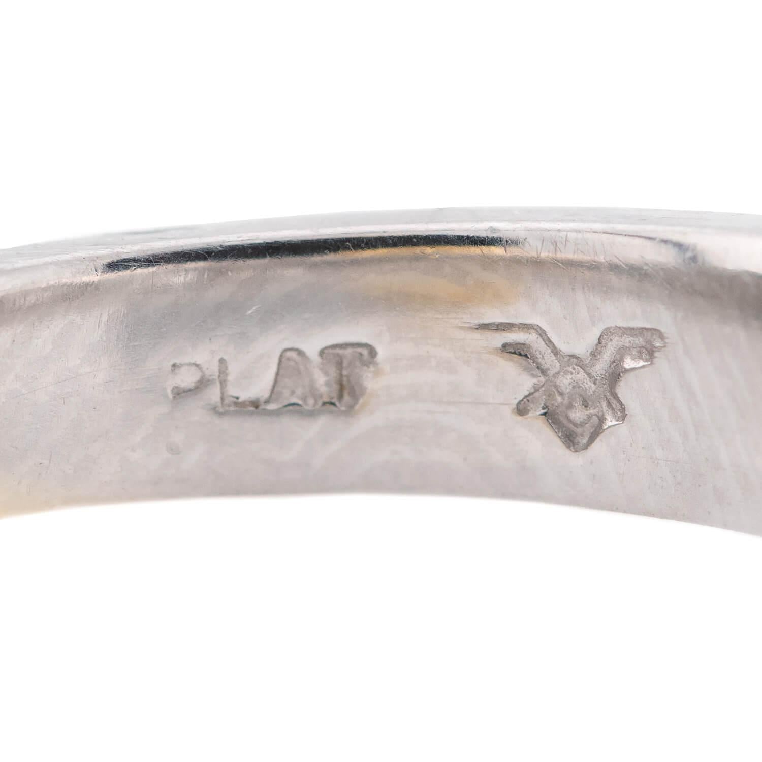 Estate 18k & Platinum Diamond Half Band