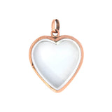 Victorian 18k Heart shaped French Glass Locket