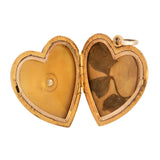 Victorian 14k Mine Cut Diamond Heart Locket
