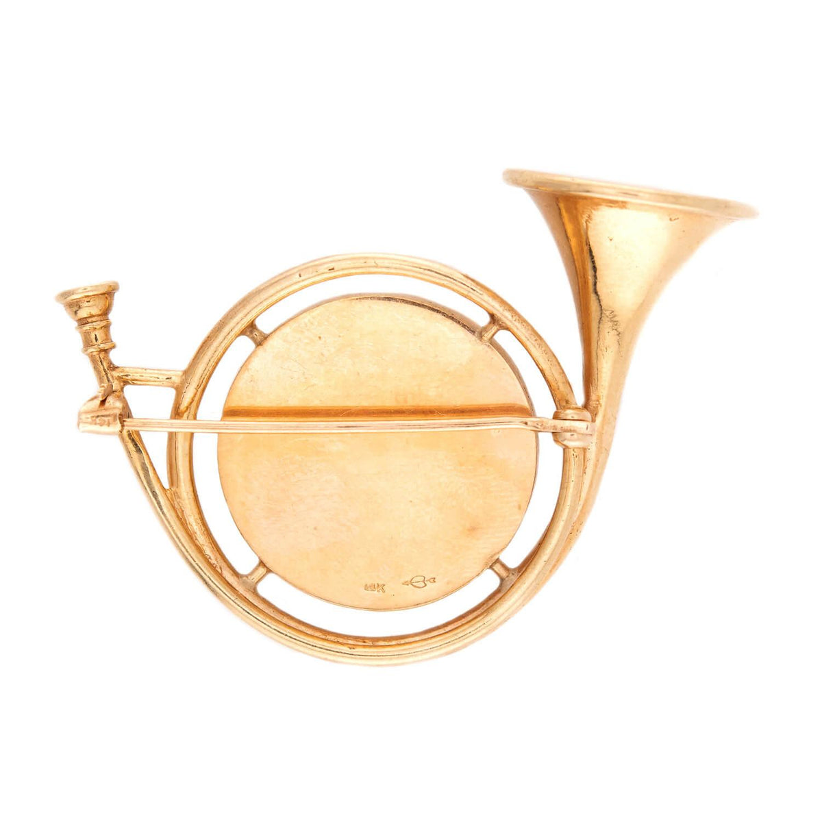 HENRY BLANK & CO Art Deco 14k Essex Crystal Trumpet Pin/Pendant