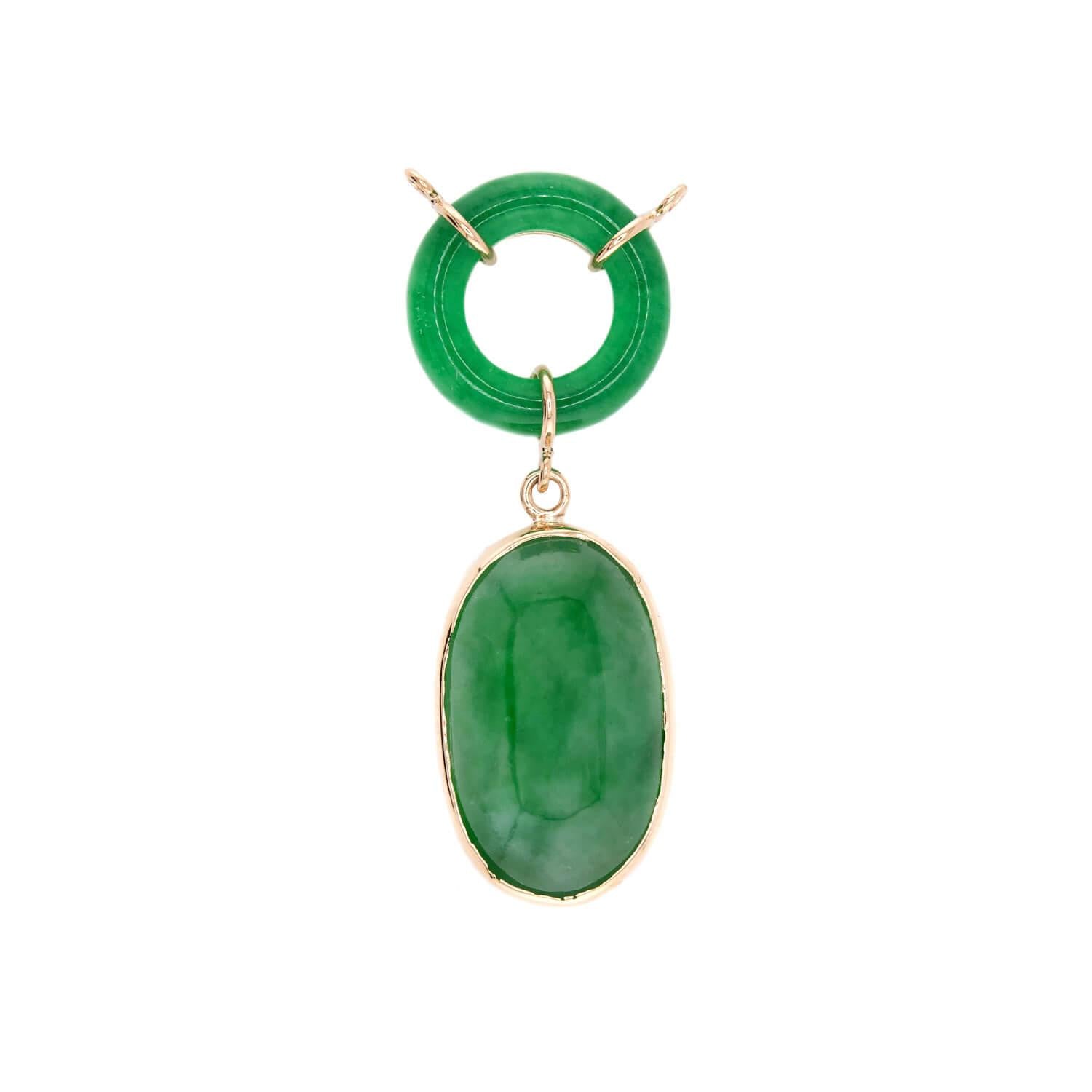 Estate 14k Jade Pendant/Charm
