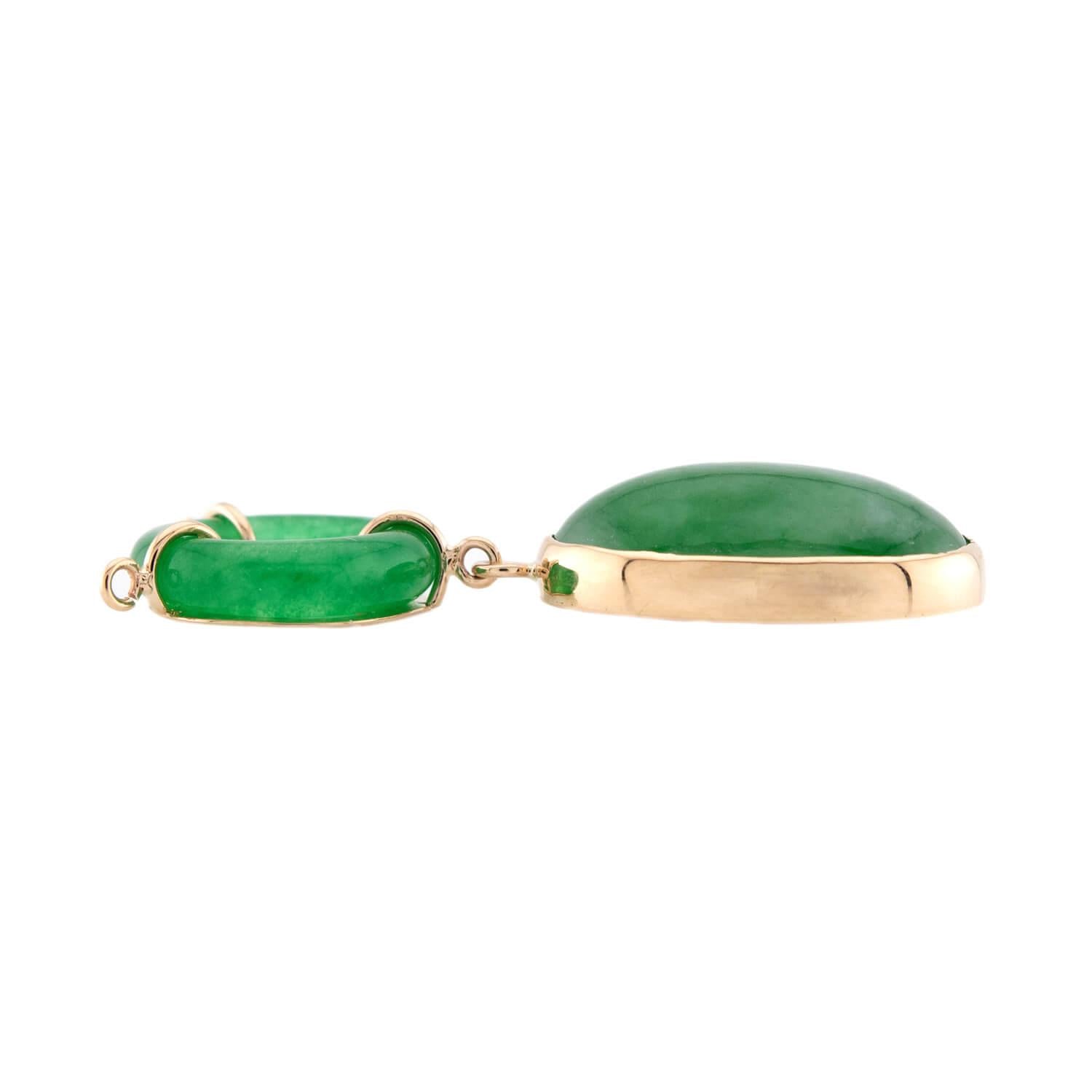 Estate 14k Jade Pendant/Charm