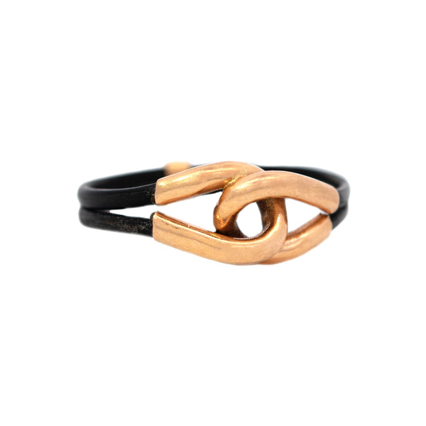 Victorian 18k French Elephant Hair Love Knot Ring