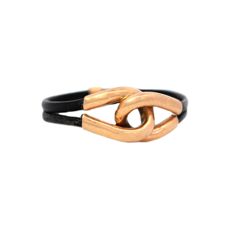 Victorian 18k French Elephant Hair Love Knot Ring