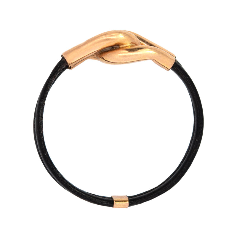 Victorian 18k French Elephant Hair Love Knot Ring