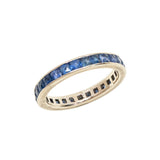 Estate 14k French Cut Sapphire Eternity Band