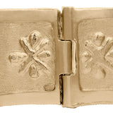 CHANEL Estate Gold Plated Labradorite and Enamel Cuff Bracelet