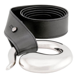 ELSA PERETTI FOR TIFFANY & CO. Vintage Italian Sterling Silver & Leather Belt