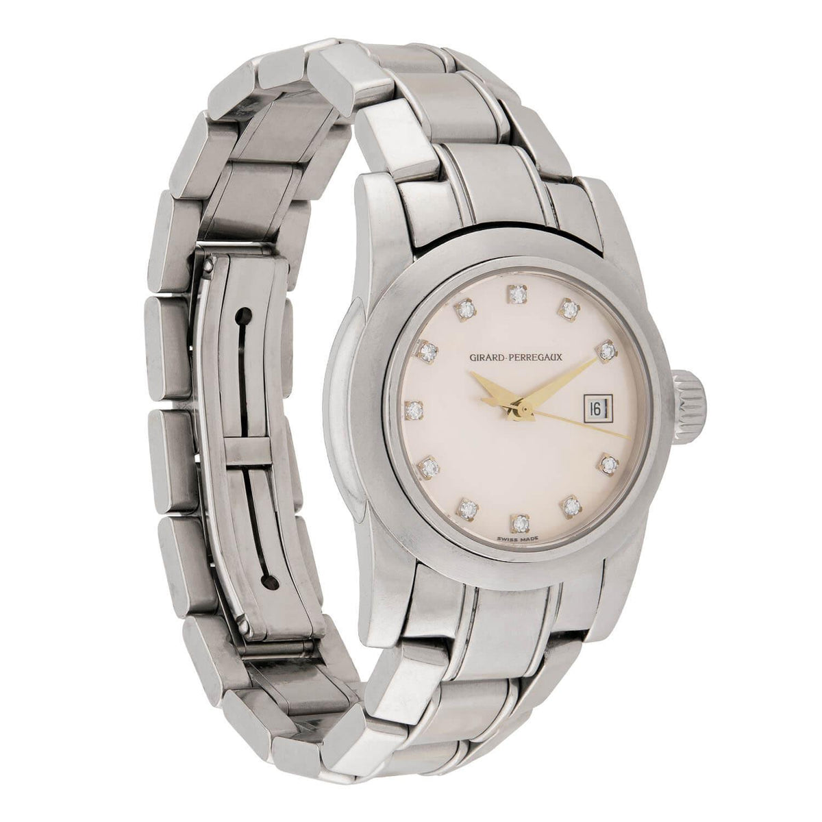 GIRARD-PERREGAUX Estate Stainless Steel Diamond Women's Wristwatch