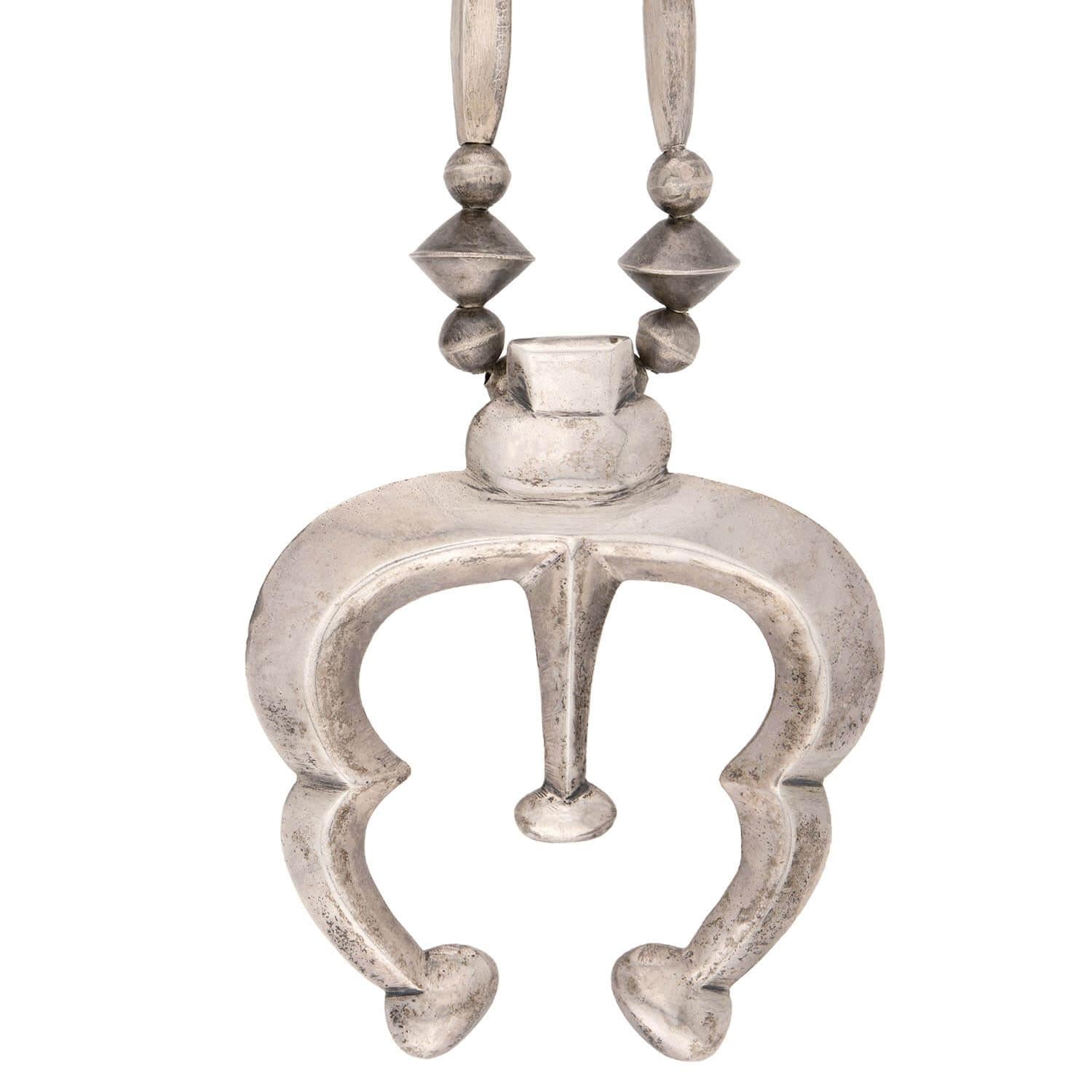 Vintage Native American Sterling Silver Statement Necklace