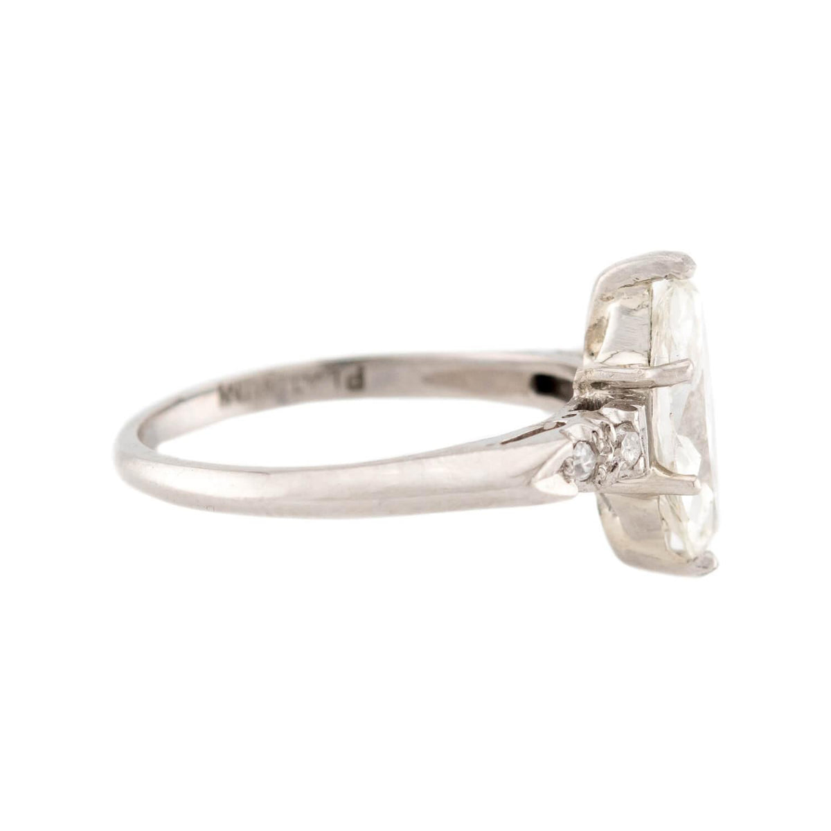Art Deco Platinum Diamond Engagement Ring 1.14ct