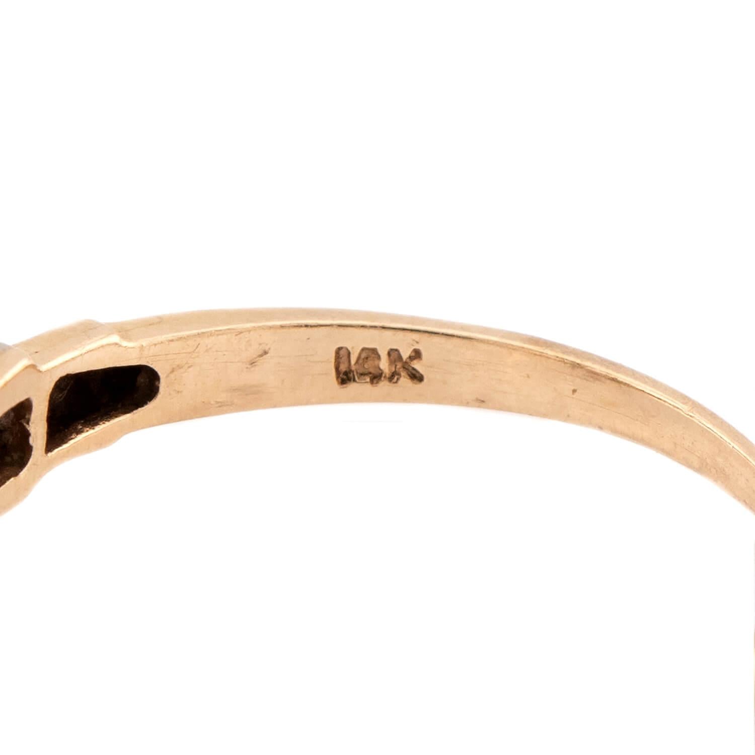 Retro 14k Diamond Engagement Ring .75ct