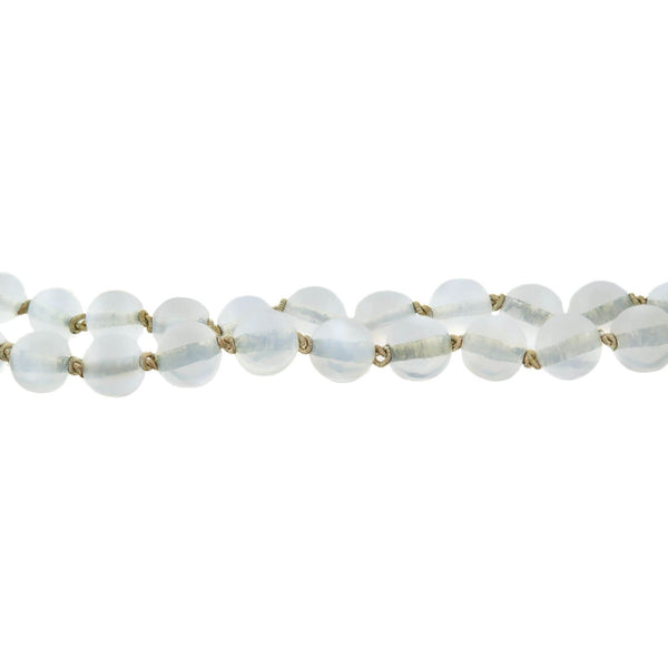 Victorian 10k Graduated Moonstone Bead Necklace