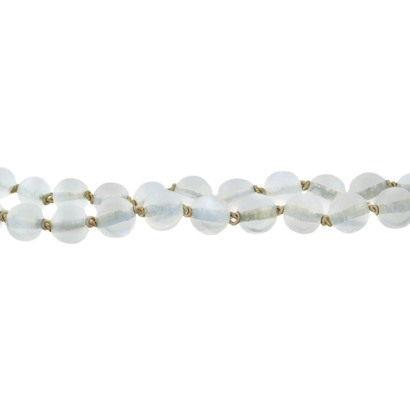 Victorian 10k Graduated Moonstone Bead Necklace