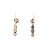 Victorian 14k/Sterling Man in the Moon Moonstone + Diamond Earrings