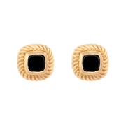 DAVID YURMAN Estate 18k Onyx Stud Earrings