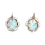 Victorian 14k Oval Opal Earrings