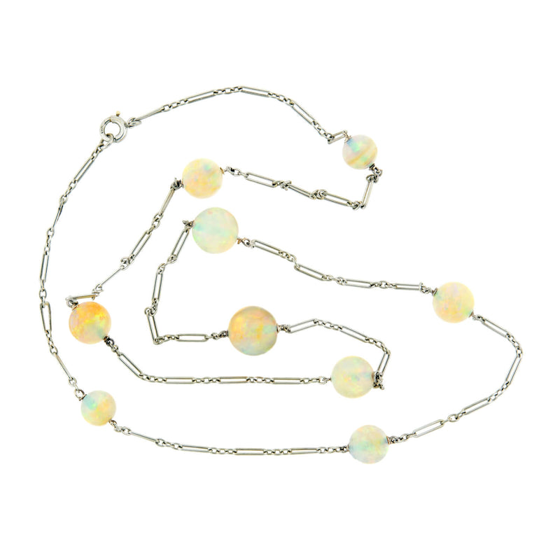 Edwardian 18K Opal 20.5" Necklace