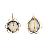 Victorian 14k Oval Opal Earrings