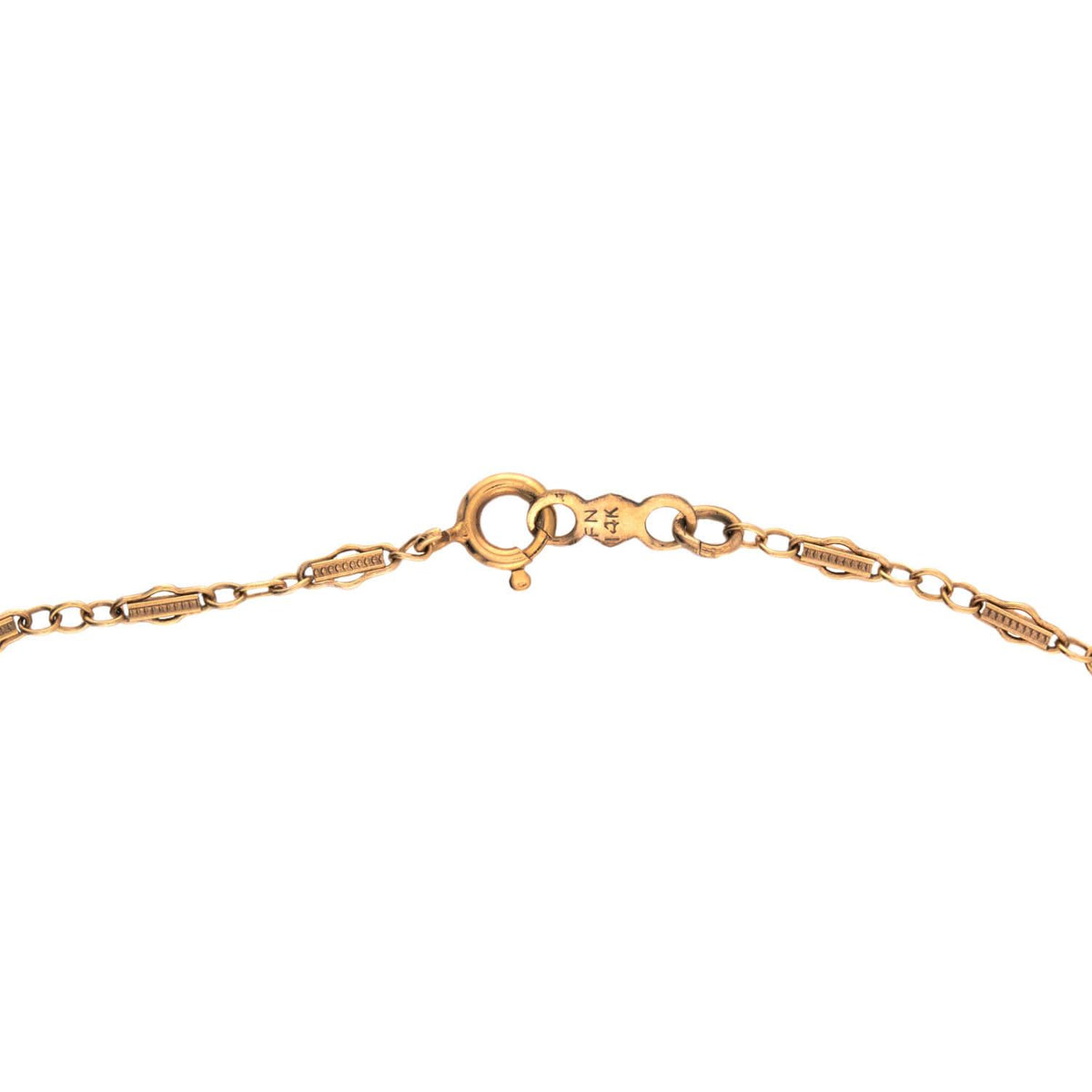 Vintage 14k Opal & Diamond Pendant Necklace