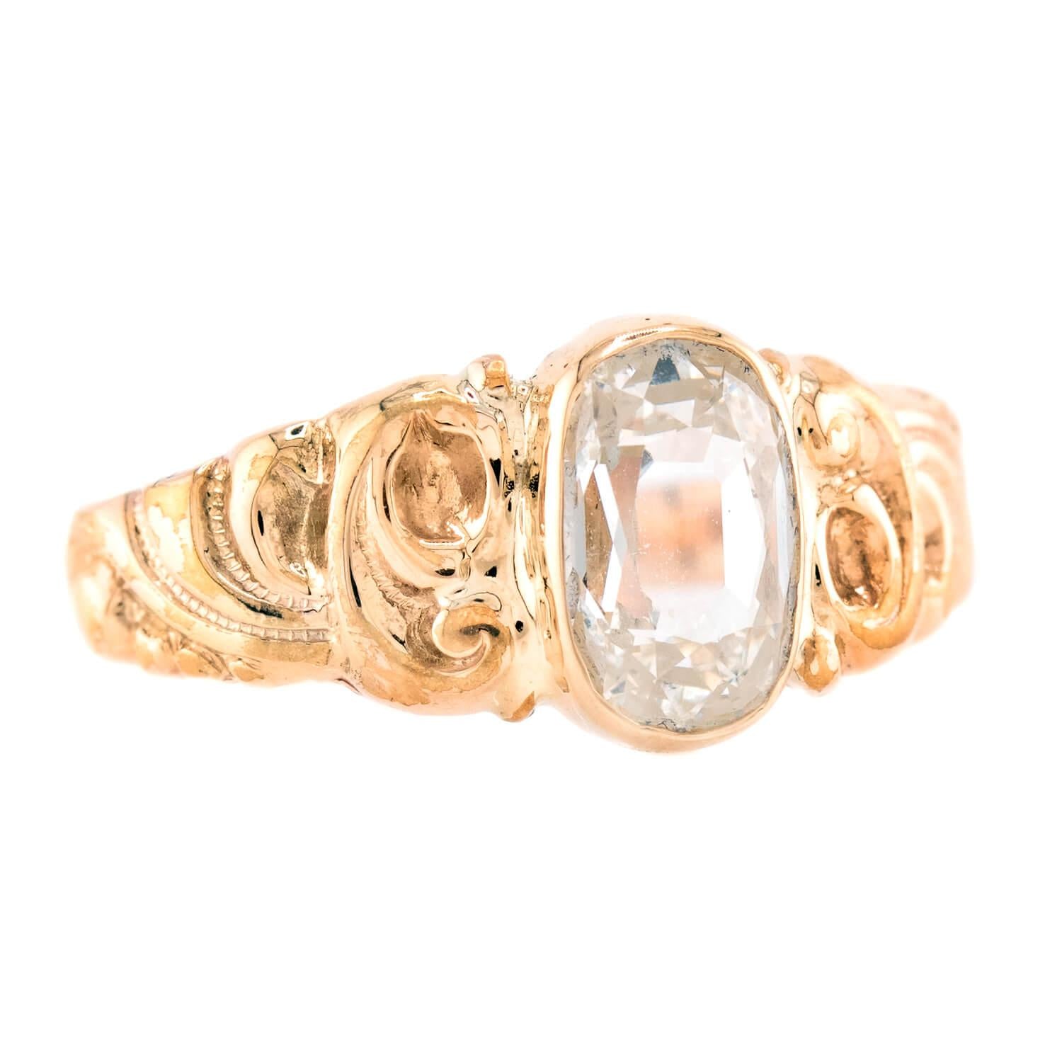 Victorian 14k Diamond Engagement Ring 1ct