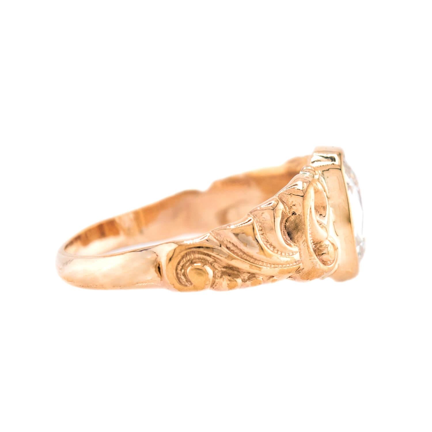 Victorian 14k Diamond Engagement Ring 1ct