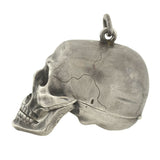 PAUL DITISHEIM Silver Montre Hamlet Large Skull Pocket Watch