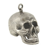 PAUL DITISHEIM Silver Montre Hamlet Large Skull Pocket Watch