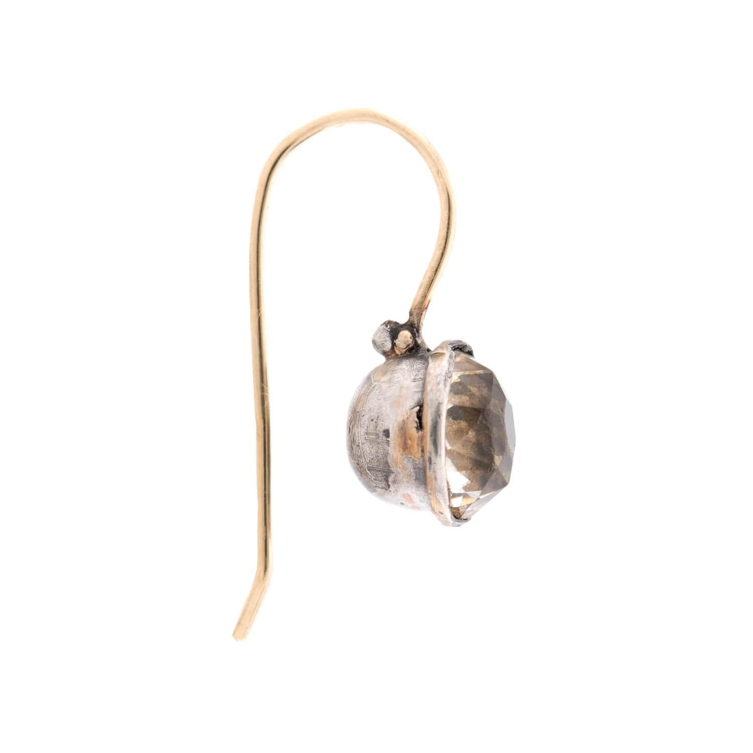 Victorian 14k/Sterling Silver Paste Drop Earrings