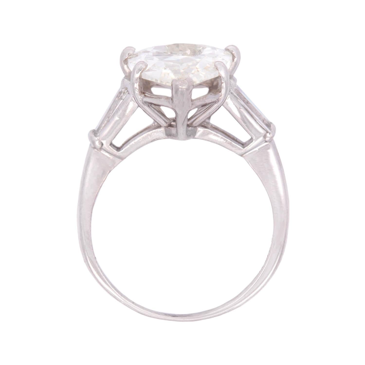 Retro Platinum Diamond Engagement Ring 2.45ct