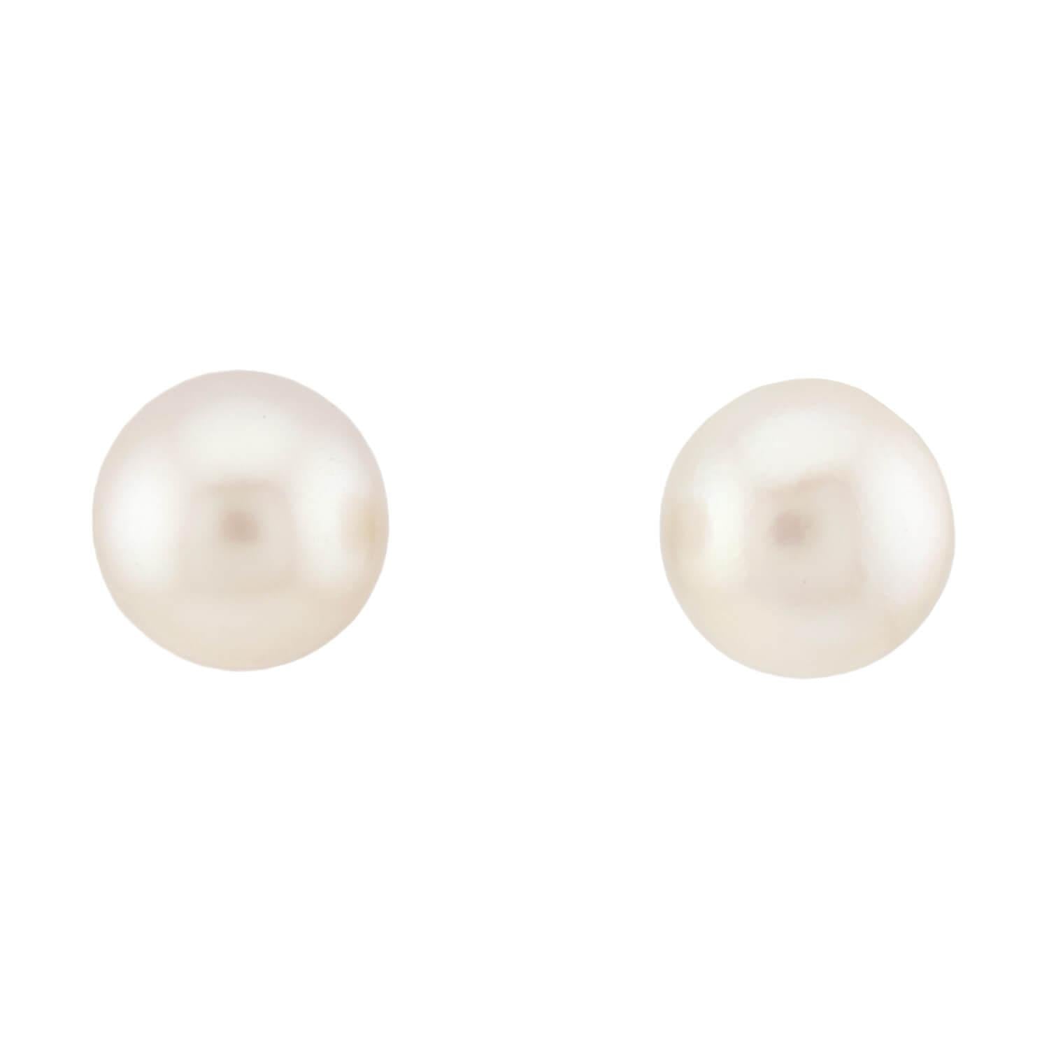 Estate 14k Pearl Stud Earrings 13mm