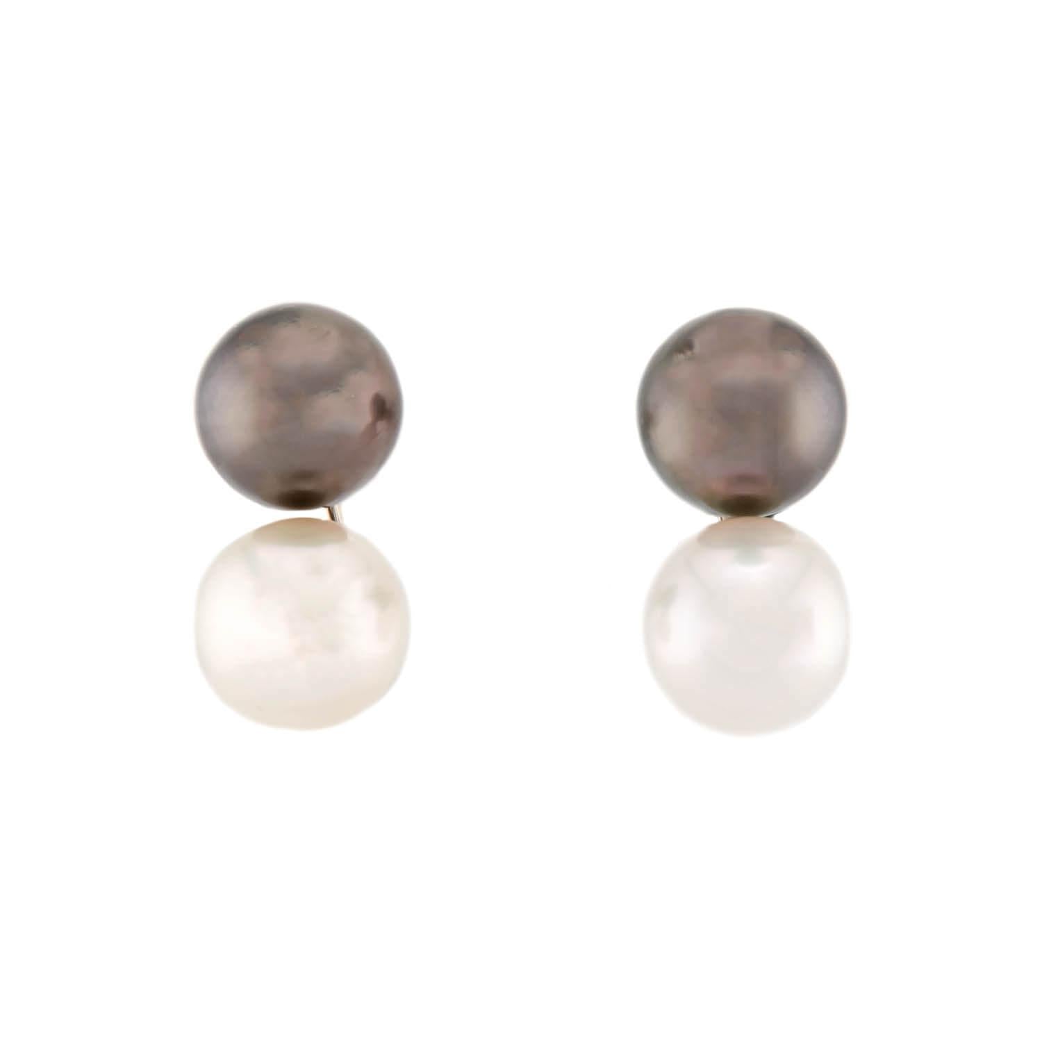 Estate 14k Pearl Convertible Earrings
