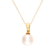 Estate 14k/18k Pearl Pendant Necklace