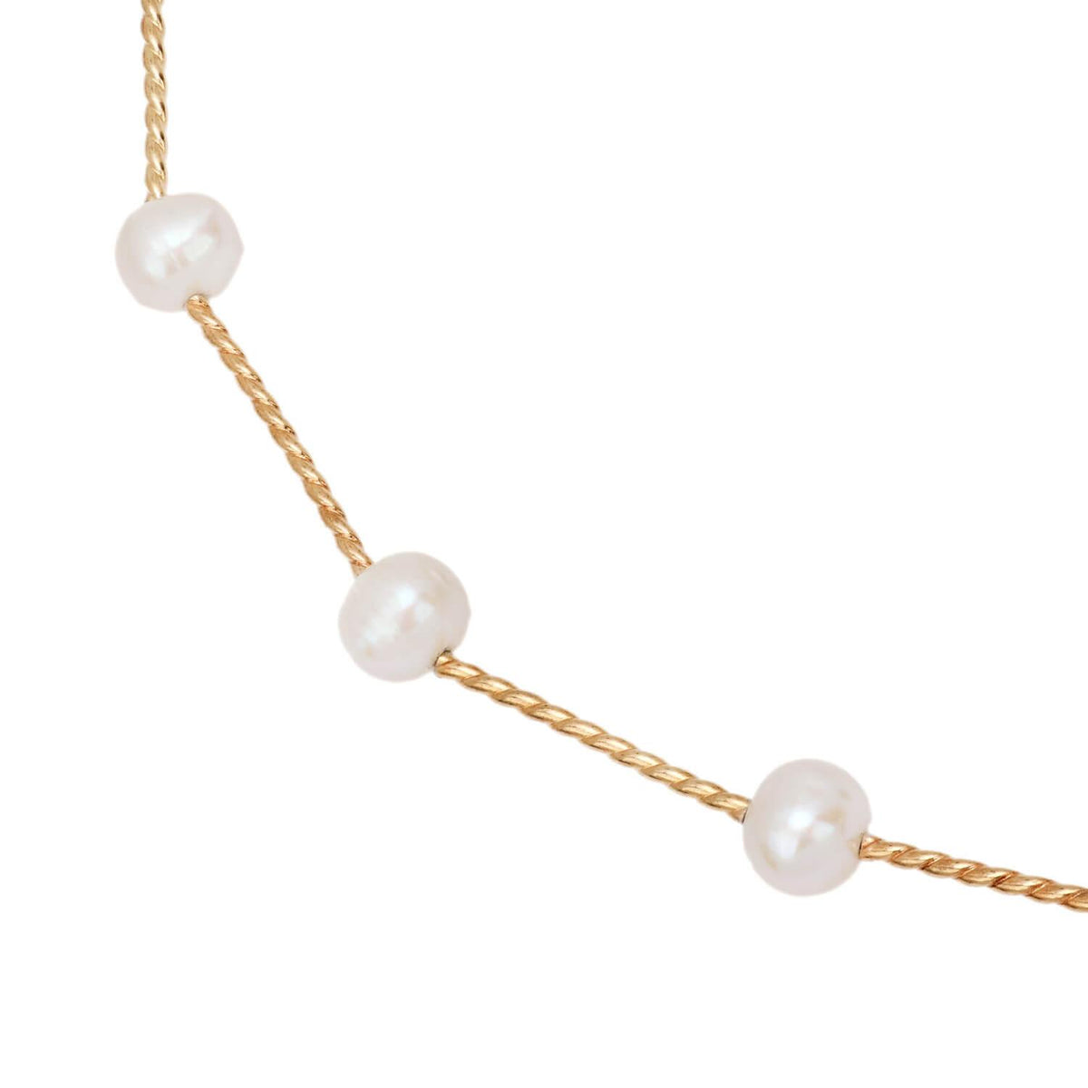 Estate 14k Pearl Tube Necklace