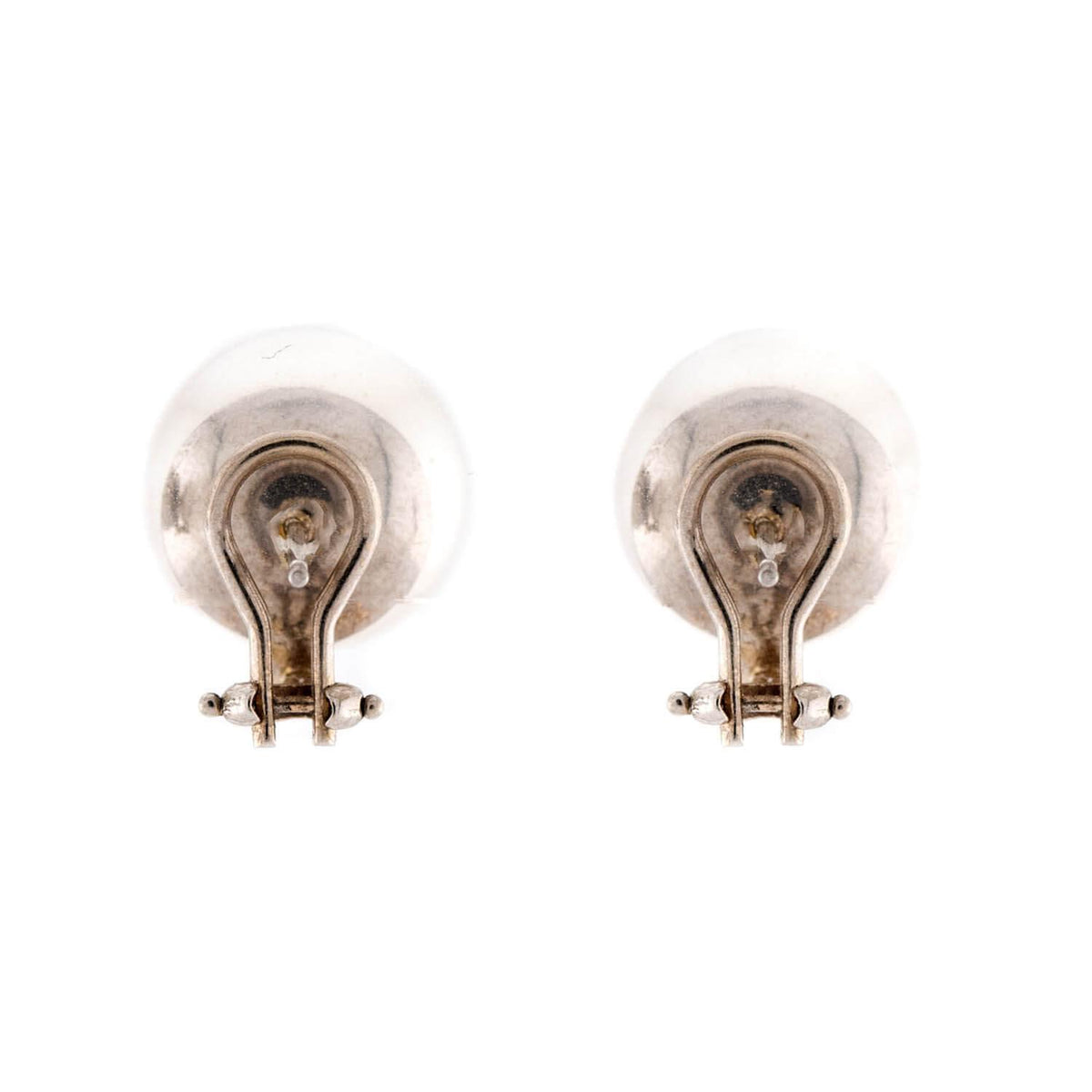 Estate 18k Pearl Earrings 13mm