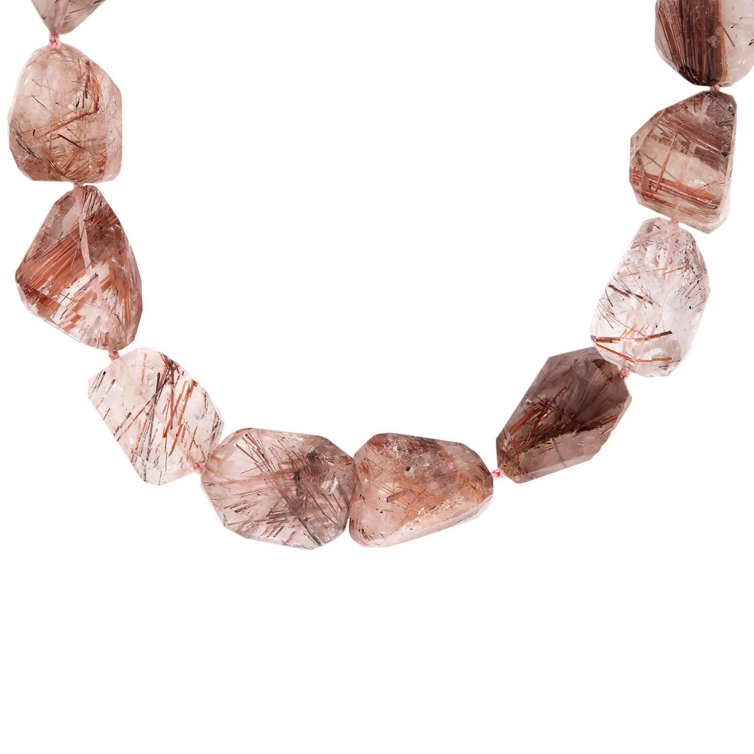Estate 14k Rutilated Quartz Necklace