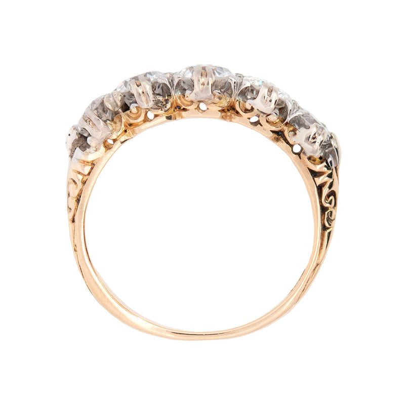 Edwardian 18kt/Platinum 5-Stone Diamond Ring 1.20ctw