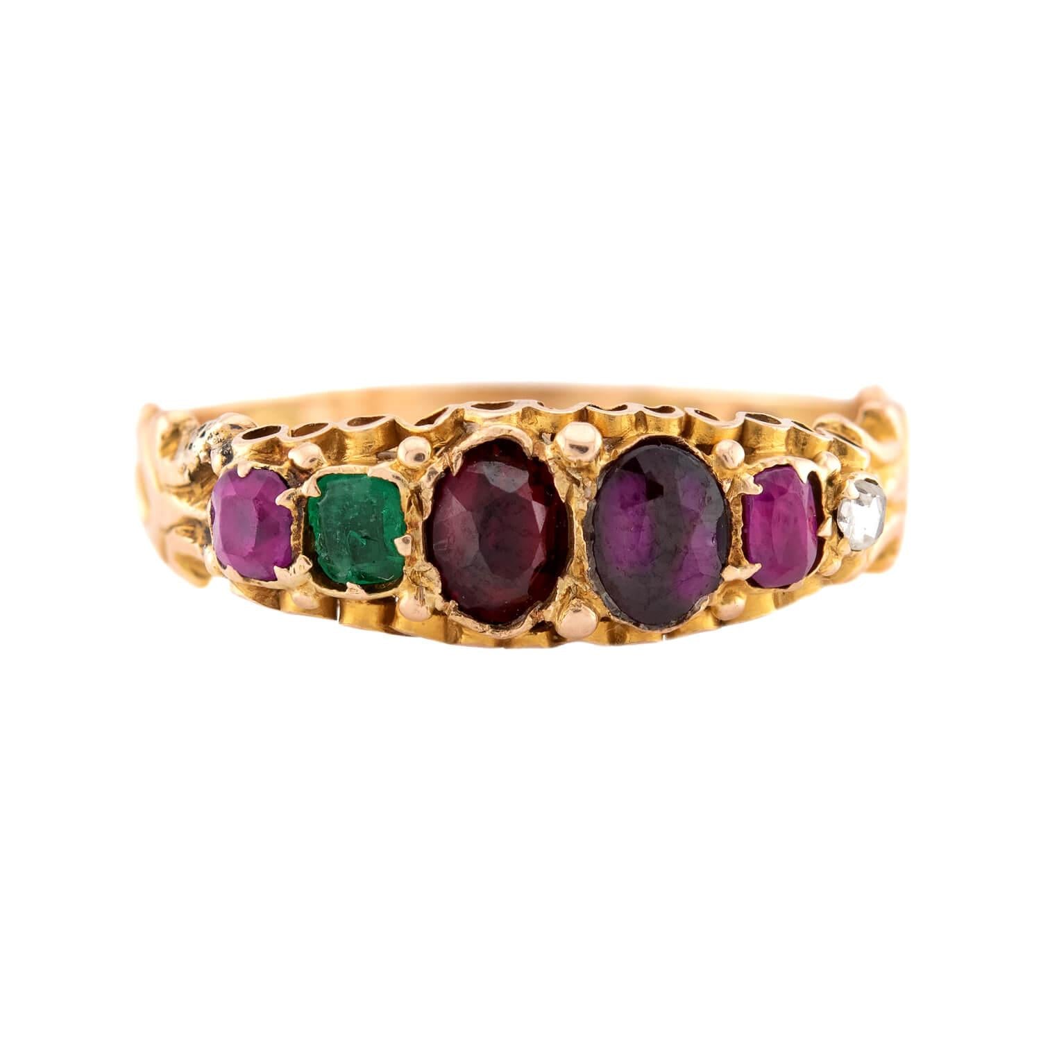 Victorian English 15k "REGARD" Ring