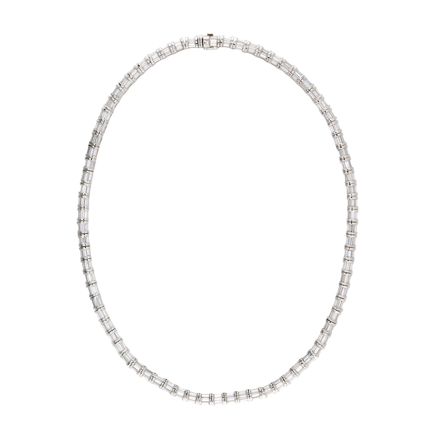 Estate Italian 18k 11.50ctw Diamond Riviera Necklace